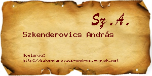 Szkenderovics András névjegykártya