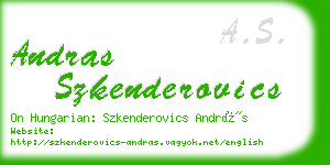 andras szkenderovics business card